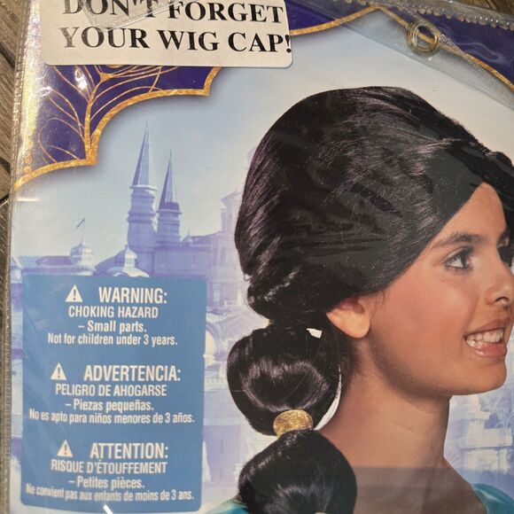 Disney Jasmine Wig Kids One Size Brand New - Picture 2 of 6